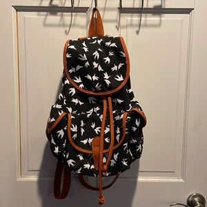 Drawstring Canvas Backpack